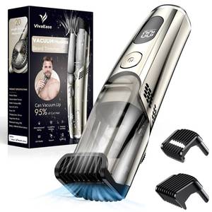 lot 2441 image: VivaEase Vacuum Beard Trimmer for Men, New Version Adjustable Precision Trimming Length with 2 Comb, Electric Cordless Vacuum Trimmer for Beard, Waterproof and Rinses Easy, Blades for Skin fit