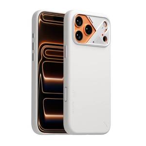 lot 2444 image: Aulumu A17 Vegan Leather CoolHyper iPhone 17 Pro Max Case  Camera Control  with Cooling Fins  Luxury Comfort  Compatible with MagSafe  Complete Wrap-Around - White