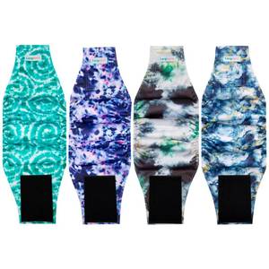 lot 4216 image: Male Dogs Diapers Belly Bands(4Pack), Washable Reusable Male Boy Doggy Wraps Panties for Doggie Puppy Pooping Potty Training Incontinence Marking Pa�al para Perro Tie Dye Small