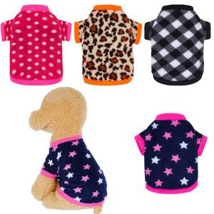 lot 4226 image: Rbenxia 4 Pieces Dog Fleece Sweaters Puppy Warm Sweater Doggie Sweatshirt Soft Fleece Dog Pajamas Puppy Clothes Winter Dogs Outfits for Small Dogs Cat Pets (Small)