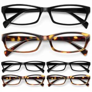 lot 4249 image: Gaoye Reading Glasses for Women, 6 pack Fashion Readers for Women Men Spring Hinge Eye Glasses, Blue Light Reading Glasses