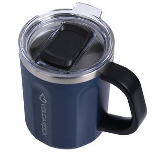 lot 4250 image: VOLCAROCK 16 oz Stainless Steel Coffee Mug Cup with Handle, 16 oz Double Wall Vacuum Insulated Travel Mug Tumbler With Clear Slider Lid, Insulated Camping Tea Flask for Hot & Cold Drinks (Navy Blue)
