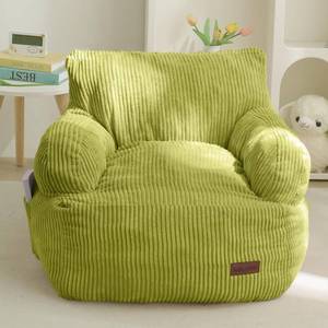 lot 5386 image: MAXYOYO Kids Bean Bag Chair, Stuffed Toddler Bean Bag Sofa with Filler Bean Bag Chair for Boys and Girls, Lazy Sofa with Pocket Floor Chair for Gaming, Reading, Green
