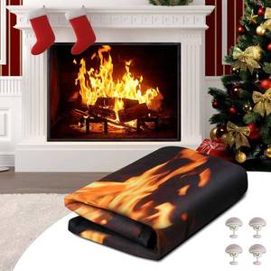 lot 6030 image: CADARA Magnetic Fireplace Draft Cover, Fireplace Blocker Blanket Stops Heat Loss, Adjustable Fire Place Draft Stopper Save Energy for Indoor Iron Frame 39 W x 32 H