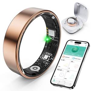 lot 6039 image: SARUNN ER Smart Ring with Sleep Monitoring, Step Counting, Heart Rate, Blood Oxygen for iPhone and Android, No Subscription Fee, IP68 Waterproof Health Tracker (Rose Gold, 9)