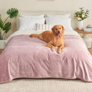 lot 6067 image: Yaning Waterproof Blanket 60x80 for Adults, Reversible Waterproof Bed Cover for Dogs Cats Pets, Soft Leakproof Blanket for Bed Couch Sofa Furniture Protector, Dusty PinkOff White