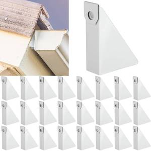 lot 6078 image: MorningRo 25pcs Aluminum Gutter Wedges for 5-inch K-Style Gutters, Levels Rain Gutters on Angled Fascia for Proper Installation and Drainage for Roof Pitch (612 Through 1012 Slope,White)