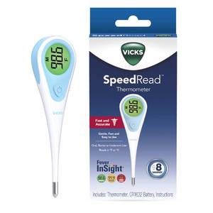 lot 6081 image: Vicks SpeedRead Digital Thermometer for Baby, Kids & Adults, Color-Coded Readings, Oral, Baby Rectal Thermometer or Under The Arm, Water Resistant
