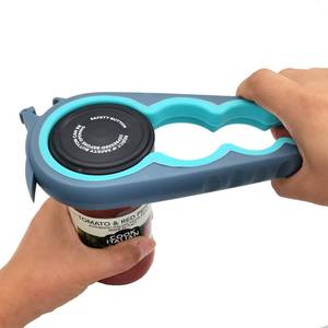 lot 6087 image: Otstar Jar Opener Bottle Opener and Can Opener for Weak hands, Seniors with Arthritis and Anyone with Low Strength, Mutil Jar Opener Get Lids Off Easily (Blue and Grey)