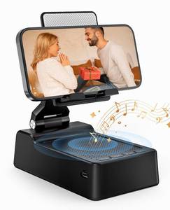 lot 6097 image: Gifts for Men Women, Phone Stand with Bluetooth Speaker, HD Surround Sound Speaker, Compatible with all iPhoneAndroid phones iPad Kindle, Cool Gadget Gift for Men Women Dad Mom Christmas Birthday