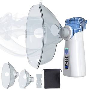 lot 6123 image: Portable Mesh Nebulizer with LED Display- Ultra-Compact Handheld Nebulizer Machine for Adults & Kids, Rechargeable Battery-Powered Respiratory Relief