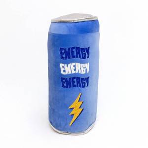 lot 6143 image: PM&J Home 22 Weighted Energy Drink Stuffed Plush rip in the middle of energy drink plushie