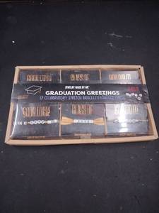 lot 6144 image: Graduation Greetings Celebratory Stretch Bracelet Set