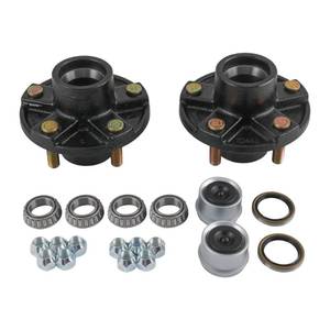 lot 7295 image: JDMSPEED 2 Trailer Idler Hub Kits 5 on 4.5 Replacement for Axle 1-116 Bearings 2000 lbs - 22016K