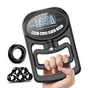 lot 8140 image: Hand Grip Strength Tester Trainer - Electronic Hand Dynamometer Forearm Grip Strengthener Exerciser Digital Training Gauge 265 Lbs 120 Kgs for Sport Home School Use
