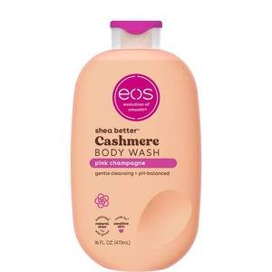 lot 8141 image: eos Cashmere Body Wash �� Pink Champagne, Moisturizing Body Wash, Creamy Gel Formula, with Shea Butter, Glycerin, Vitamin E, pH Balanced, Sensitive Skin, Vegan, 16 fl oz