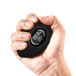 lot 8143 image: DIOTUSS Digital Stress Relief Grip Ball for Adults & Kids, Grip Strength Tester, Hand Strength Gripper up to 220lbs, Forearm Strengthener with Progress Bars & Cheer Sound, Fitness Gift (Black)