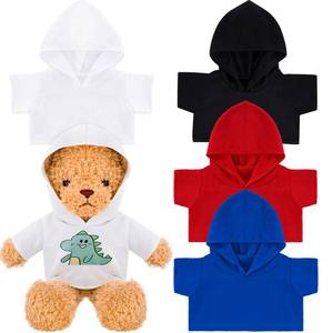 lot 8145 image: Litherr S 4 Pcs Stuffed Bear Clothes Tshirts for Sublimation Classic Hoodie for Stuffed Animal Designed for 14-18 Inch Plush Bears Dolls.