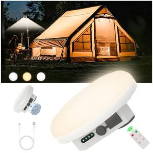 lot 8164 image: Camping Tent Light LED Rechargeable Portable Hanging Lantern with Remote,IPX5 Waterproof Outdoor Lights with Battery Power, Camp Lamp Light for Glamping Indoor Outages Car Repair