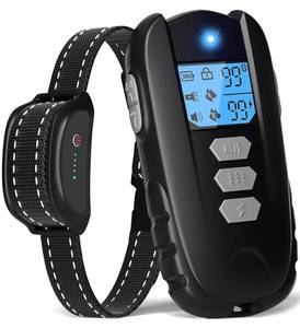 lot 8168 image: Dog Training Collar with Remote - Waterproof Shock Collar for Dogs Adjustable Levels (1-99) Beep Vibration Shock Flashlight Rechargeable Dog E Collar for Training Small Medium and Large Dogs