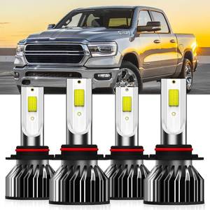 lot 8173 image: AMXTOBUB compatible with DODGE RAM 1500 2500 3500 With Projector 2016 2017 2018 2019 2020 Lights Bulb High Beam Low Beams, Pack of 4