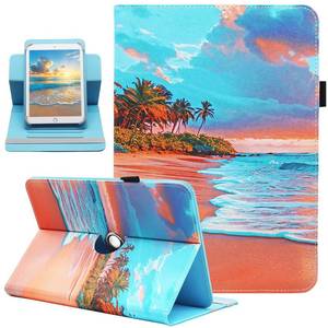 lot 8176 image: Universal 10 10.1 Inch Android Tablet Case, Dluggs 360 Degree Rotating Multi-Angle Viewing Stand Universal Case Cover for 10 10.1 and All 9.5-10.5 Inch Tablet, Beach