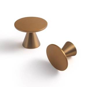 lot 8180 image: Goo-Ki Champagne Bronze Zinc Alloy Cabinet Large knob - Single Hole Solid Cabinet Pull Hardware for Bedroom, Kitchen, 6 Pack