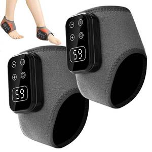 lot 8181 image: 2PCS Foot Renew Triple Method Massager, 3 in 1 Massager for Neuropathy, Triple Technology Foot Massager Ankle, Wireless Portable Foot Massagers for HomeOfficeTravel, 3-Speed & 5-Temperature (Grey)