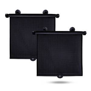 lot 8182 image: EcoNour Car Side Window Sun Shade (2 Pack)  Retractable Roller Sunshade for Kids  Baby Car Window Shades for UV and Sun Glare Protection  Baby Travel Accessories (15x17)