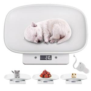 lot 8204 image: Digital Small Animals Scales for Weighing with Tape Measure, Puppy Whelping Scale Weigh Your Kitten, Rabbit with High Precision, Multifunction Electronic Baby Scales for Small Dogs Cats Crawl Pet
