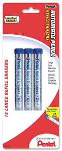 lot 8214 image: Pentel Refill Eraser for AL, Ax and PD Series Pencils 5 PcsTube, 3-PK