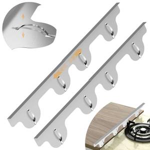 lot 8247 image: Stove Gap Covers - 304 Stainless Steel Oven Side Gap Filler, 2 Pack Stove Gap Filler Retractable Length 13.8 to 27.5, Spring Clip Design Fitting Gap Strong Guard Between Stove Top & Counter - Silver
