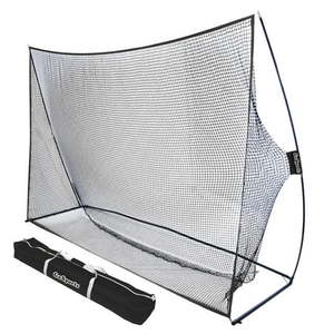 lot 11169 image: GoSports 10 ft x 7 ft Golf Practice Hitting Net - Personal Driving Range for Indoor or Outdoor Use - Black