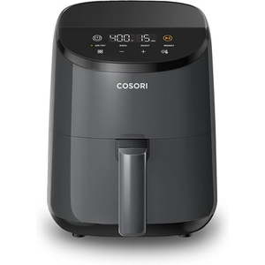 lot 13929 image: COSORI Small Air Fryer Oven 2.1 Qt  4-in-1 Mini Airfryer  Bake  Roast  Reheat  Space-saving & Low-noise  Nonstick and Dishwasher Safe Basket  30 In-App Recipes  Sticker with 6 Reference Guides Grey