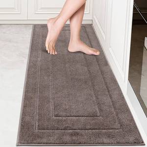 lot 13950 image: PURRUGS Machine Washable Kitchen Rug 24 x 59, Non-SlipSkid Hallway Runner Rug, Super Absorbent Soft Area Rug for Kitchen, Hallway & Laundry, Grayish Brown