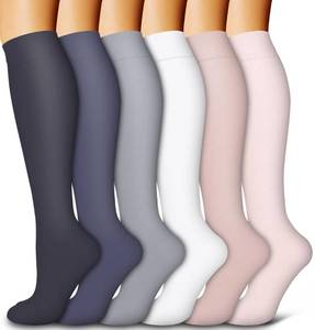lot 14269 image: 6 Pack Copper Compression Socks for Women and Men Circulation-Best Support for Medical,Running,Nursing,Athletic