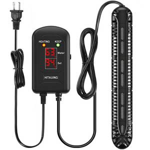 lot 14278 image: HiTauing Aquarium Heater, 300W Fish Tank Heater with LED Digital Display & 5 Safety Protection, Submersible Aquarium Heater with 2 Suction Cup and 8.2Ft Cord for 40-75 Gallon Fish Tank.