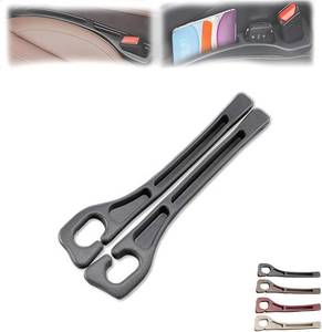lot 14312 image: Jtonust Car Seat Gap Filler, 2-Pack No-Drop Seat Side Gap Seam Filler Organizer with Phone Holder, Seat Gap Fillers for All Cars, Prevents Items from Falling, Easy to iInstall (Black)