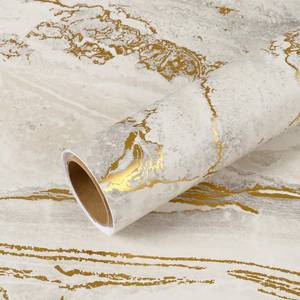 lot 14313 image: VEELIKE Beige Gold Liquid Marble Contact Paper for Countertops Waterproof Peel and Stick Countertops Matte Marble Wallpaper for Kitchen 15.7x118 Self Adhesive Countertop Vinyl for Bathroom Table