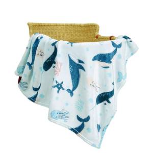 lot 14314 image: TILLYOU Toddler Flannel Blanket - Warm and Cozy Baby Blanket for Boys and Girls, Smooth and Creamy Blanket, Cute and Lightweight, 40�50 inches, Whale
