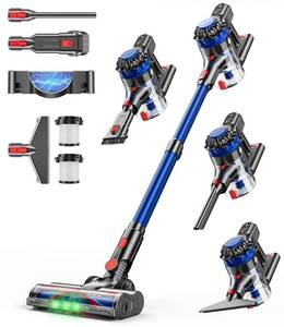 lot 15210 image: KARDV Cordless Vacuum Cleaner, 500W40Kpa Vacuum Cleaners for Home, 60Mins Stick Vacuum with LED Display, Anti-Tangle & Wall Mount Charging, 8 in 1 Lightweight Vacuum for Hard Floors Carpet Pet Hair