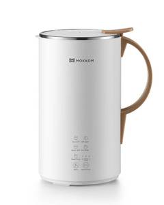 lot 15218 image: OK MOKKOM Automatic Nut Milk Maker 20 oz Soy Milk Maker, Homemade Almond, Oat, Coconut, Soy, Plant-Based Milk Dairy Free Beverages, Almond Milk Maker with Delay StartBoild WaterSelf Clean - White