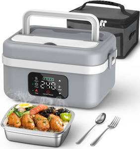 lot 15227 image: ODSD Cordless Electric Lunch Box for Adults, 16000mAh Rechargeable Self-Heating Lunch Box Food Warmer with Timer & Adjustable Heating, 34oz1L Container with Insulated Bag for Office Car Outdoor
