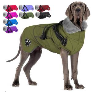 lot 16282 image: Doglay Dog Coat with Harness, Reflective Warm Dog Jacket Waterproof Puppy Winter Coat for Cold Weather, Adjustable Fleece Jacket for Small Medium Large Dogs