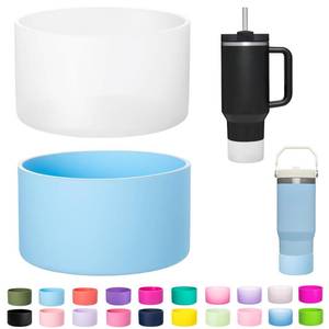 lot 16288 image: 2-Pack Silicone Boot for Stanley 30 40oz Cup, Boots for Stanley Cup Accessories, Noise Reduction Tumbler Bottom Protector Cover,Non-Slip Protective Sleeve for Quencher H2.0  IceFlow 20 oz 30 oz