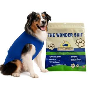 lot 16298 image: SurgiSnuggly Female Dog Diapers Cover and Male Dogs Diapers Suit with American Textile and Wrap Around Legs for Superior Fit ML Blue