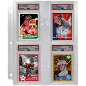 lot 16324 image: Ultra PRO - 4 Pockets Page for PSA Slabs 1ct. - Protect Your Graded Gaming Cards, Sports Cards, and Collectible Cards to Keep in Pristine Condition Still Being Able to Show Off to Friends and Family