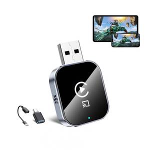 lot 16326 image: Wireless CarPlay Adapter for Android Auto - 3 in 1 Airplay Mirror Link Adapter Multi-User Seamless Connection Converts Wired to Wireless CarPlay Adapter - No Latency from iOS 10 to Screen wUSB-C