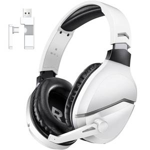lot 16335 image: WolfLawS Wireless Gaming Headset with Noise Canceling Microphone for PS5, PC, PS4, 2.4GBluetooth Gaming Headphones with USB and Type-c Connector, Wired Mode for Controller Gamecube