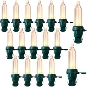 lot 16357 image: Remagr 60 Pcs Christmas LED Replacement Bulb Mini Wide Angle LED Xmas Bulb Tree Light Outdoor String Light Replacement for Christmas Garden Tree Party Decor(Green Base with Warm White Bulb)
